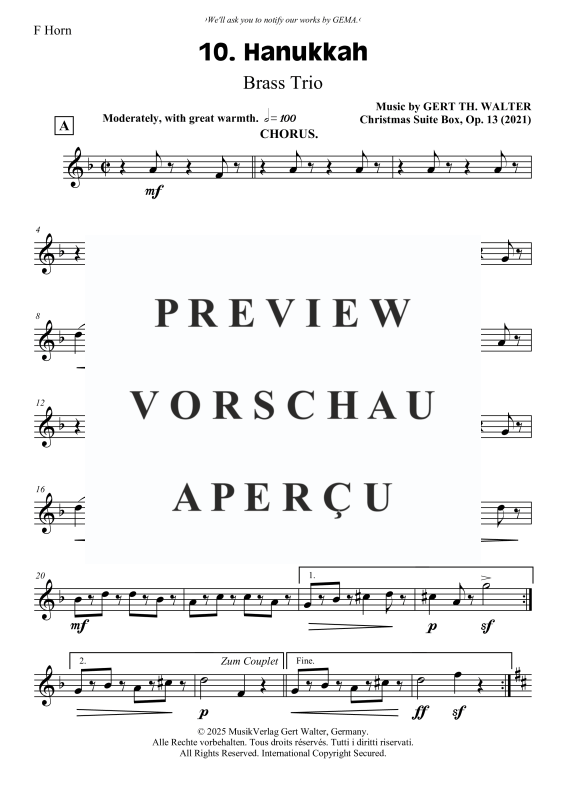 gallery: Hanukkah, , Blechbläser Trio