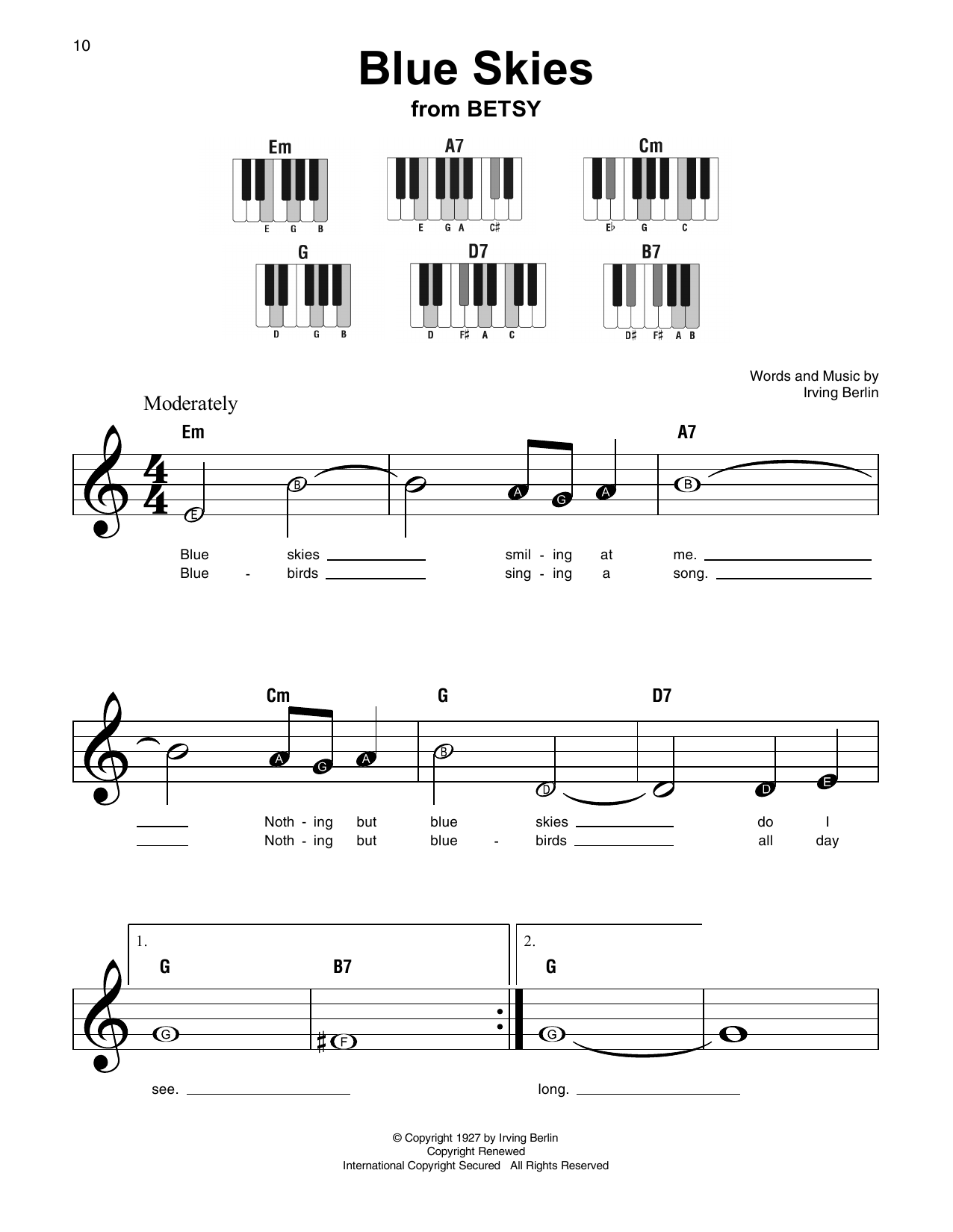 Product gallery: Page 1 of 1 Blue Skies, Irving Berlin