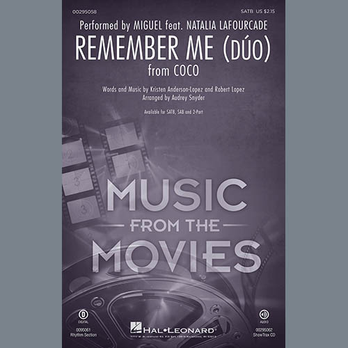 cover: Remember Me (Duo) (from Coco) (arr. Audrey Snyder), Miguel feat. Natalia Lafourcade