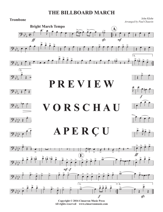 Produktgalerie: Seite 10 von 11 The Billboard March , , (Blechbläserquintett)