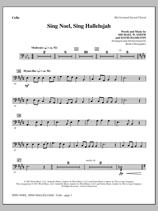 Product picture to: Sing Noel, Sing Hallelujah - Cello