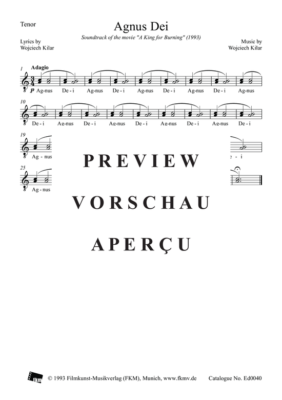 Product gallery: Page 4 of 6 König der letzten Tage - Agnus Dei: Tenor, , Voice