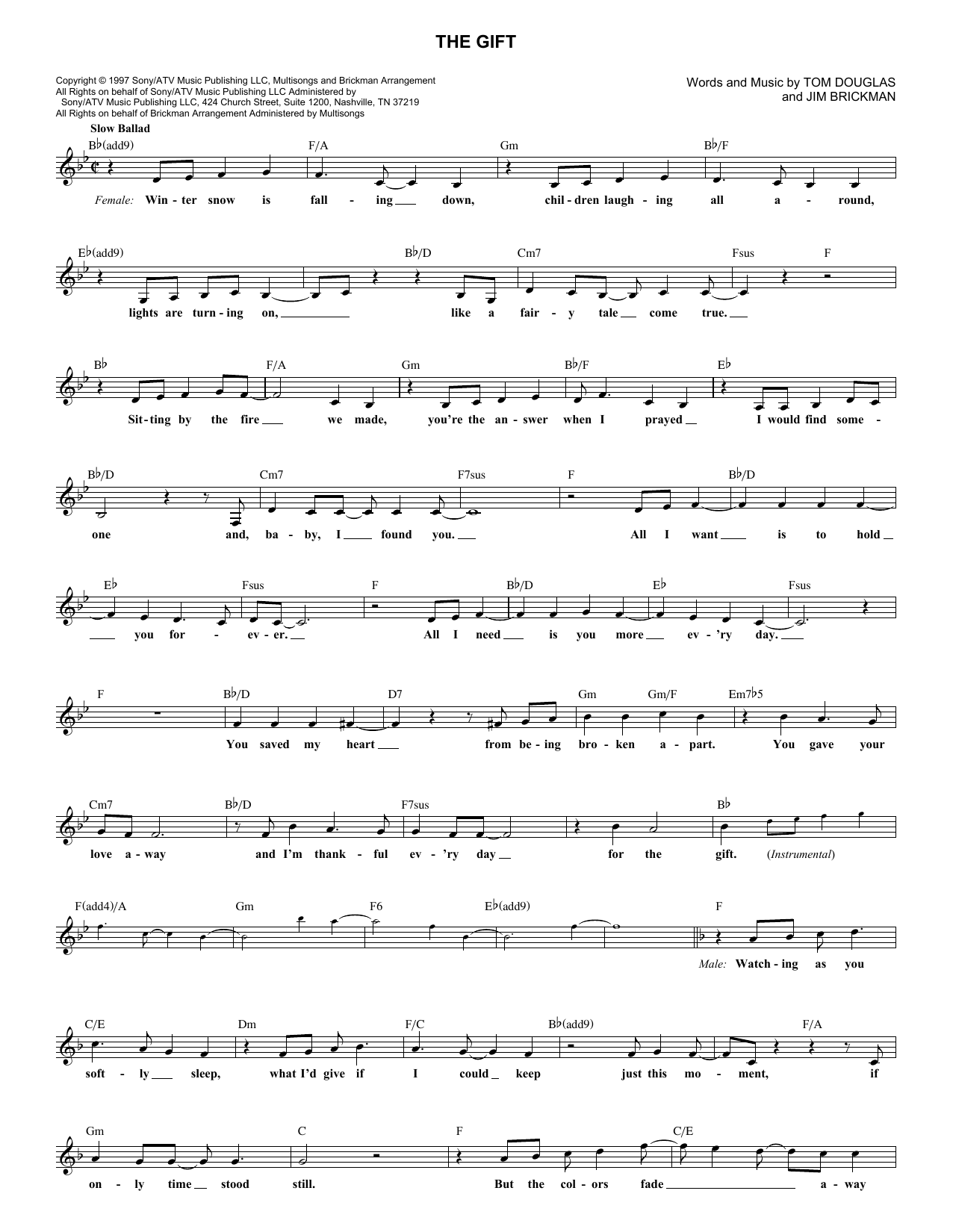 Product gallery: Page 1 of 1 The Gift, Jim Brickman