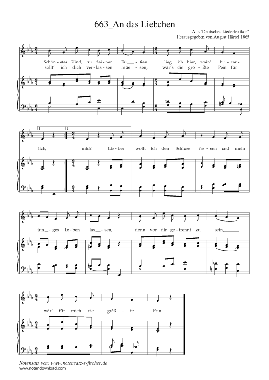 Product picture to: An das Liebchen Aus "Deutsches Liederlexikon" A. Härtel (1865)