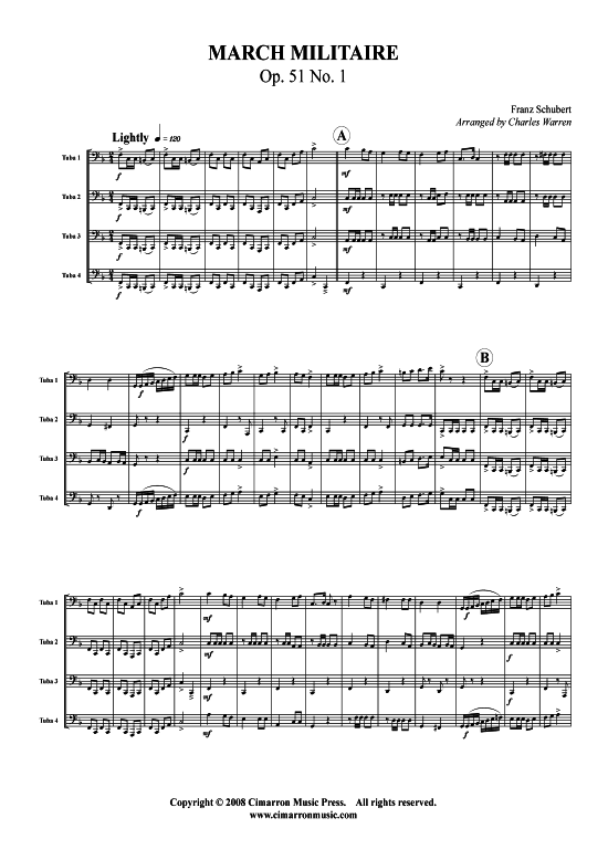 Product picture to: Militärmarsch Franz Schubert (op. 51, Nr. 1)