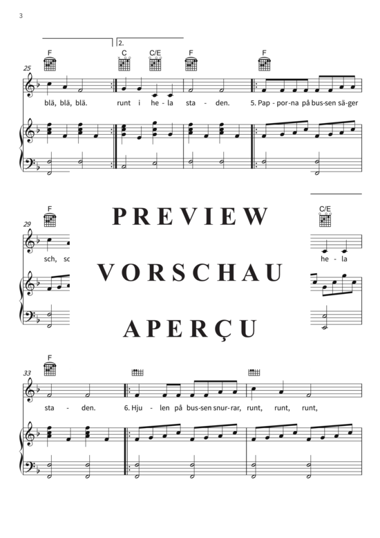 Produktgalerie: Seite 6 von 7 Hjulen På Bussen, , (Gesang + Klavier, Gitarre)
