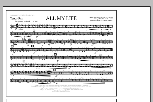 Produktbild zu:  All My Life - Tenor Sax - Tom Wallace
