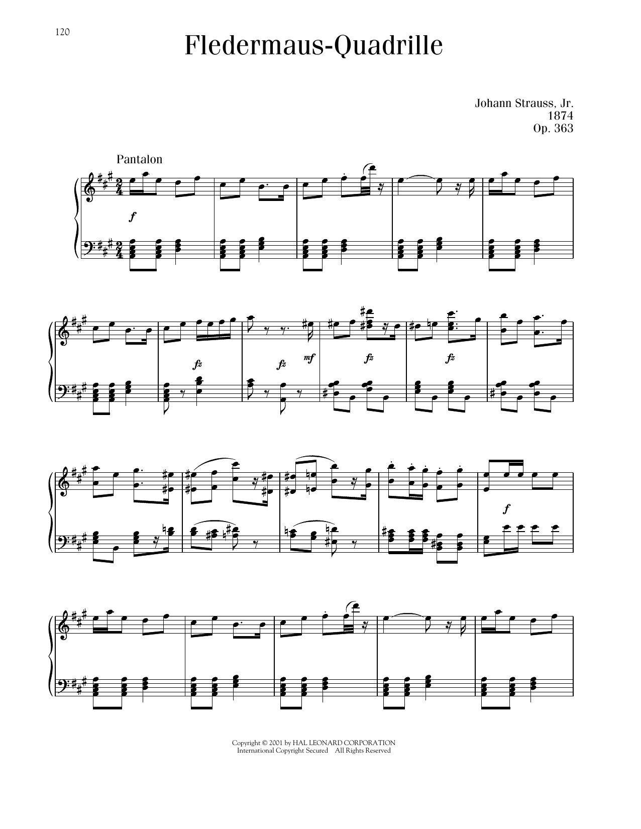 Produktbild zu: Fledermaus-Quadrille, Op. 363