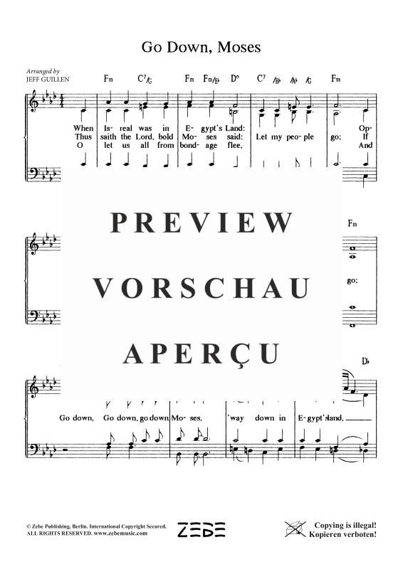 Produktgalerie: Seite 1 von 4 Go Down, Moses, , Gemischter Chor