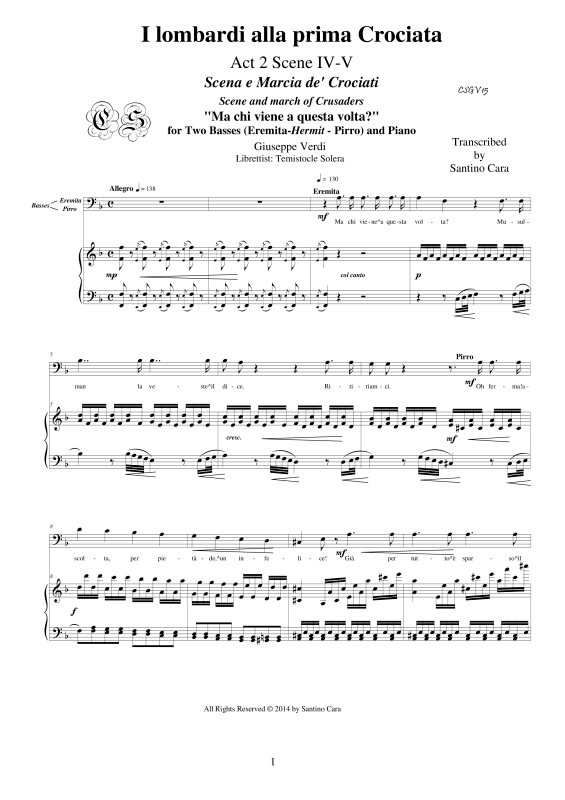 Produktbild zu: I Lombardi - (Act 2-IV-V) - Ma chi viene a questa voltaGiuseppe Verdi