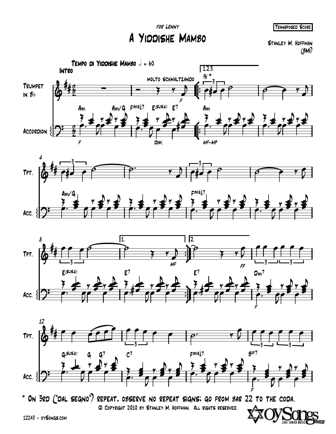Produktgalerie: Seite 1 von 1 A Yiddishe Mambo, Stanley F. Hoffman