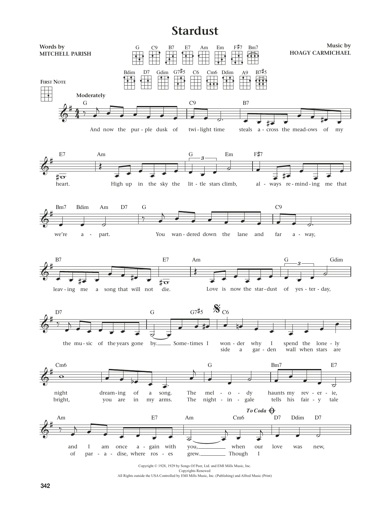 Product gallery: Page 1 of 1 Stardust (from The Daily Ukulele) (arr. Jim Beloff), Artie Shaw