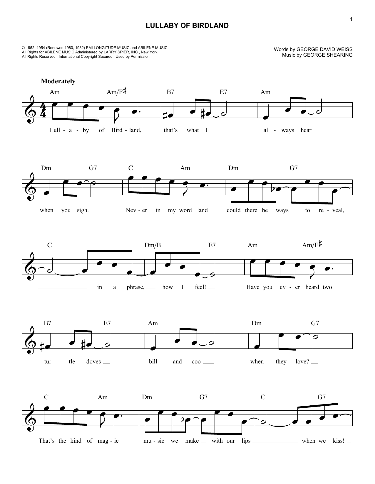 Product picture to: Lullaby Of Birdland