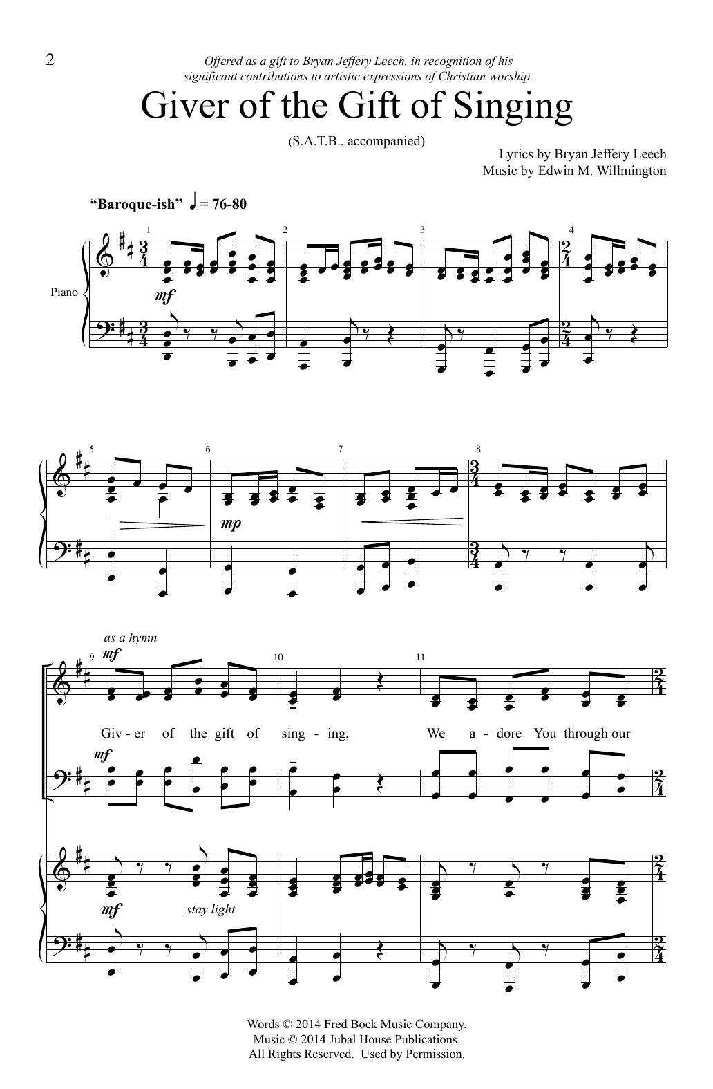 Produktbild zu: Giver Of The Gift Of Singing