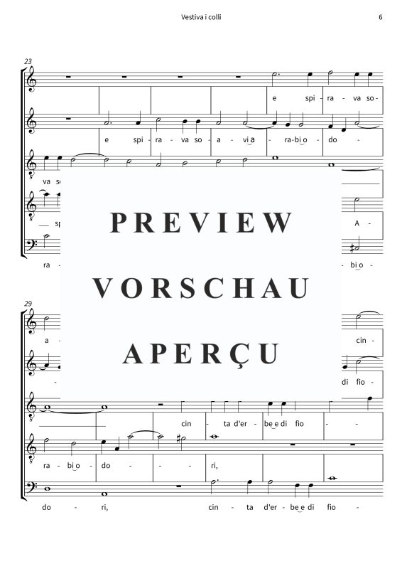 gallery: Vestiva i colli - A masterful madrigal of the Renaissance, , Gemischter Chor/Ensemble 5-stimmig CATQB