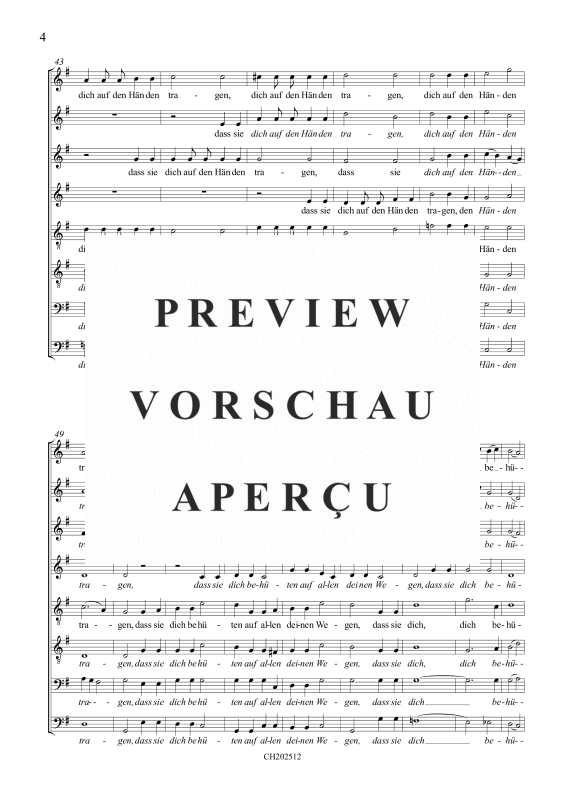 Produktgalerie: Seite 5 von 6 Denn er hat seinen Engeln befohlen über dir - Psalm 91 (Klassiker der Chormusik), , Gemischter Chor 8-stimmig