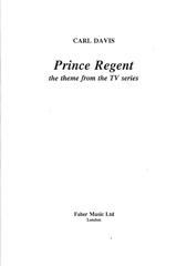 cover: Prince Regent, Carl Davis