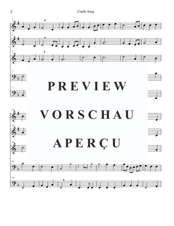 Produktgalerie: Seite 4 von 11 Cradle Song, , Blechbläser Quintett