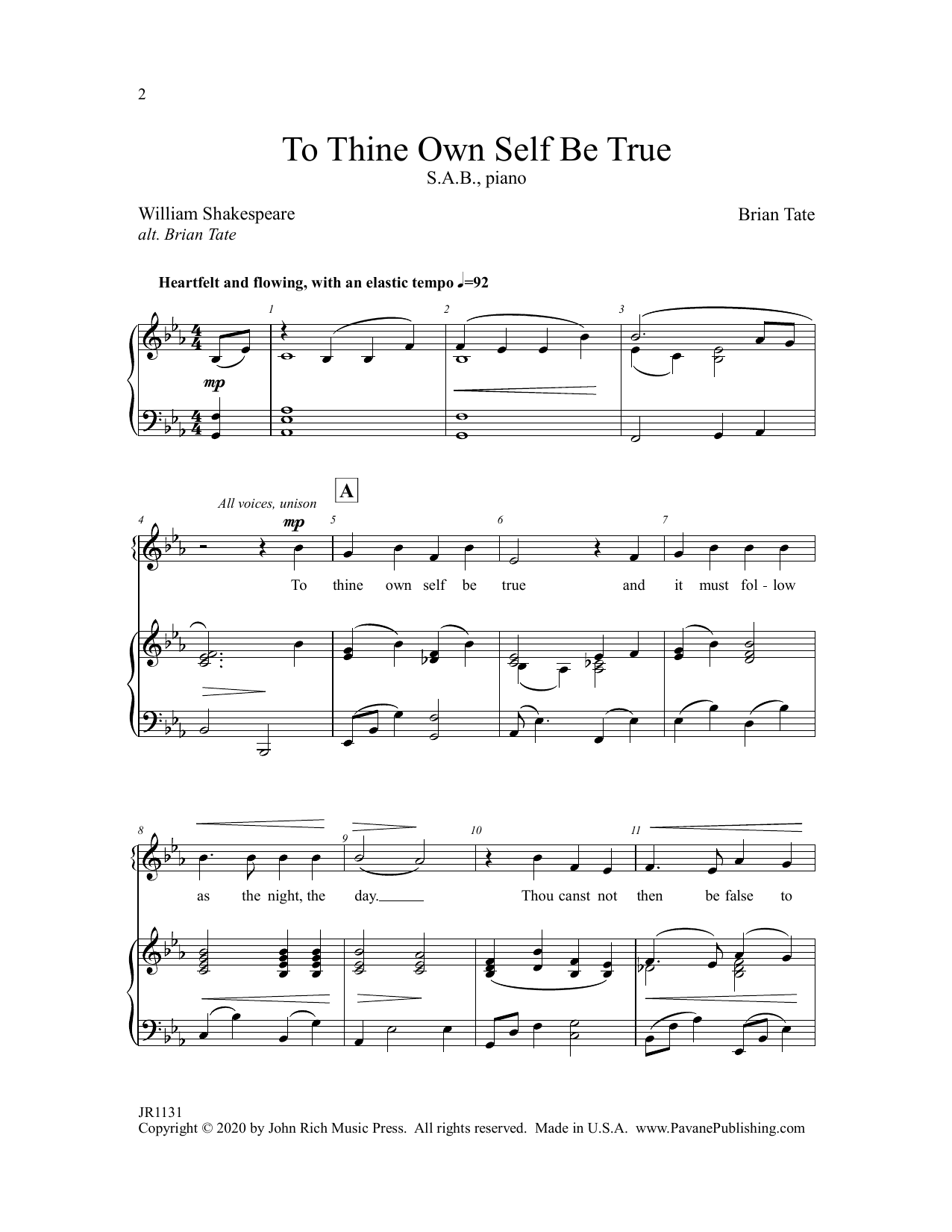 Product gallery: Page 1 of 1 To Thine Own Self Be True, Brian Tate