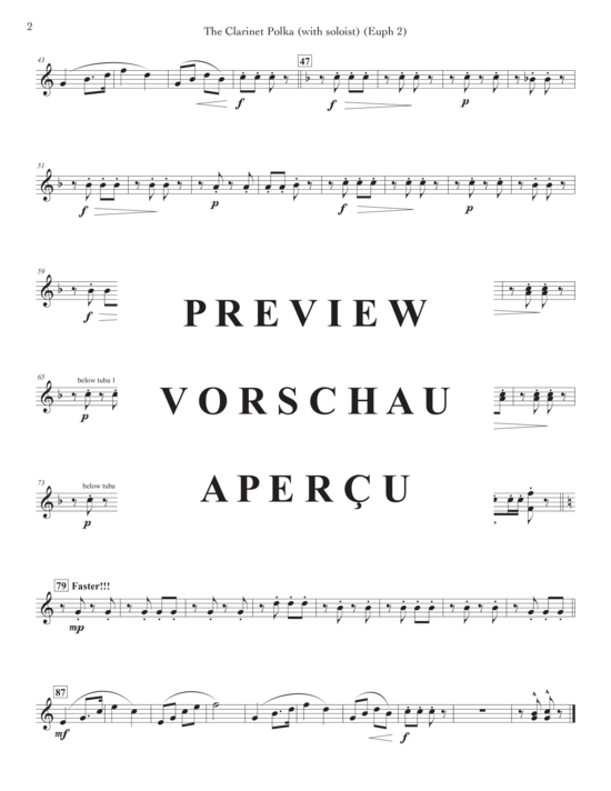 Product gallery: Page 18 of 21 Clarinet Polka, The , , (Tuba Quartet EETT + Euphonium Solo)