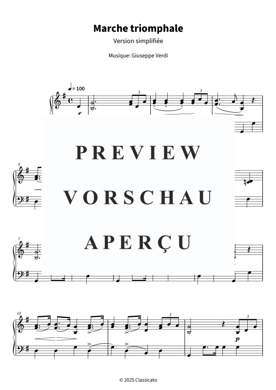 gallery: Marche triomphale - Version simplifiée, , (Klavier Solo)