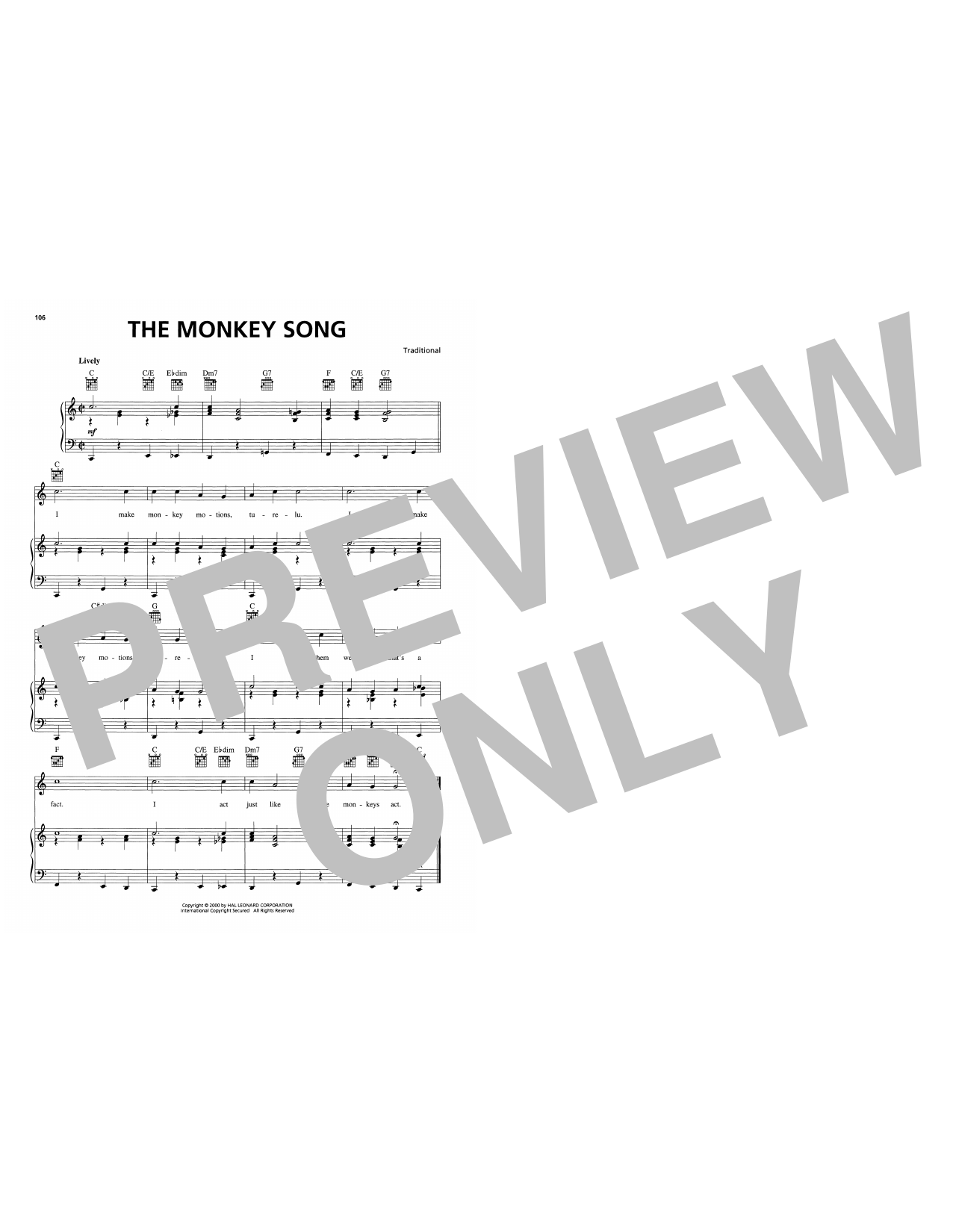Product picture to: The Monkey Song