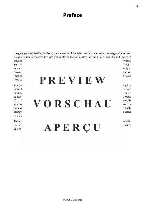 Product gallery: Page 6 of 11 Grieg´s Sunset Serenades, , Piano Solo
