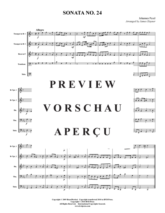 Produktgalerie: Seite 2 von 8 Sonata 24 , , (Blechbläserquintett)