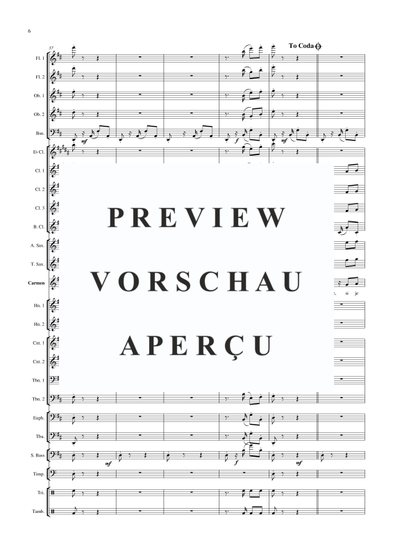 Produktgalerie: Seite 9 von 11 Habanera aus Carmen, , Solo Gesang und Concert Band