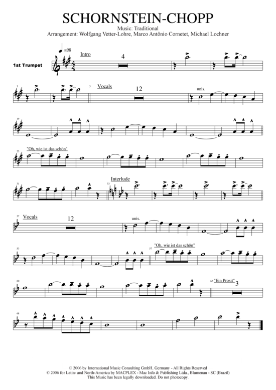 Product picture to: Schornstein Chopp Marco Antonio Cornetet (Banda Pomerana)