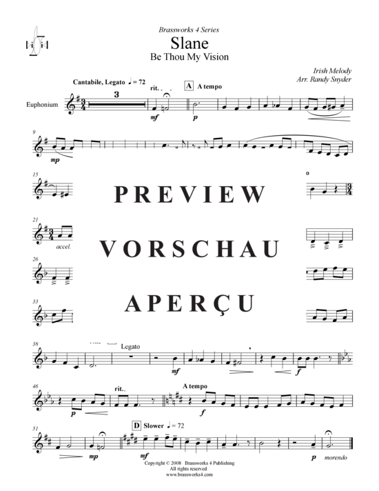 Produktgalerie: Seite 9 von 9 Be Thou My Vision - Slane, , (2xTrompete in B, Horn in F, Posaune)