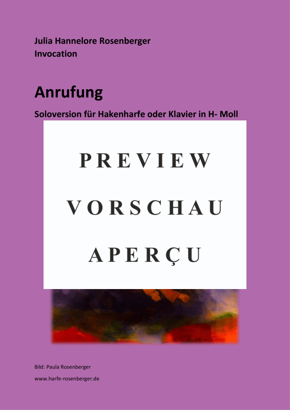 gallery: Anrufung, , (Solo for hook harp / piano)