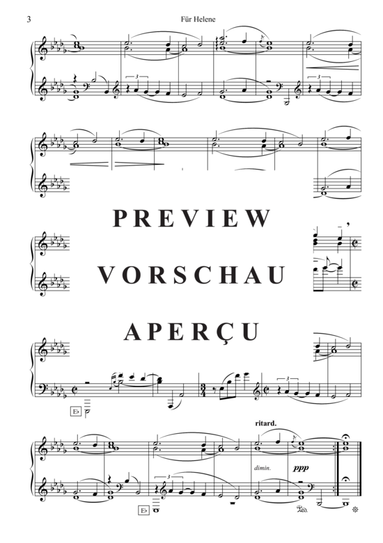 Produktgalerie: Seite 4 von 4 Für Helene , , Klavier Solo