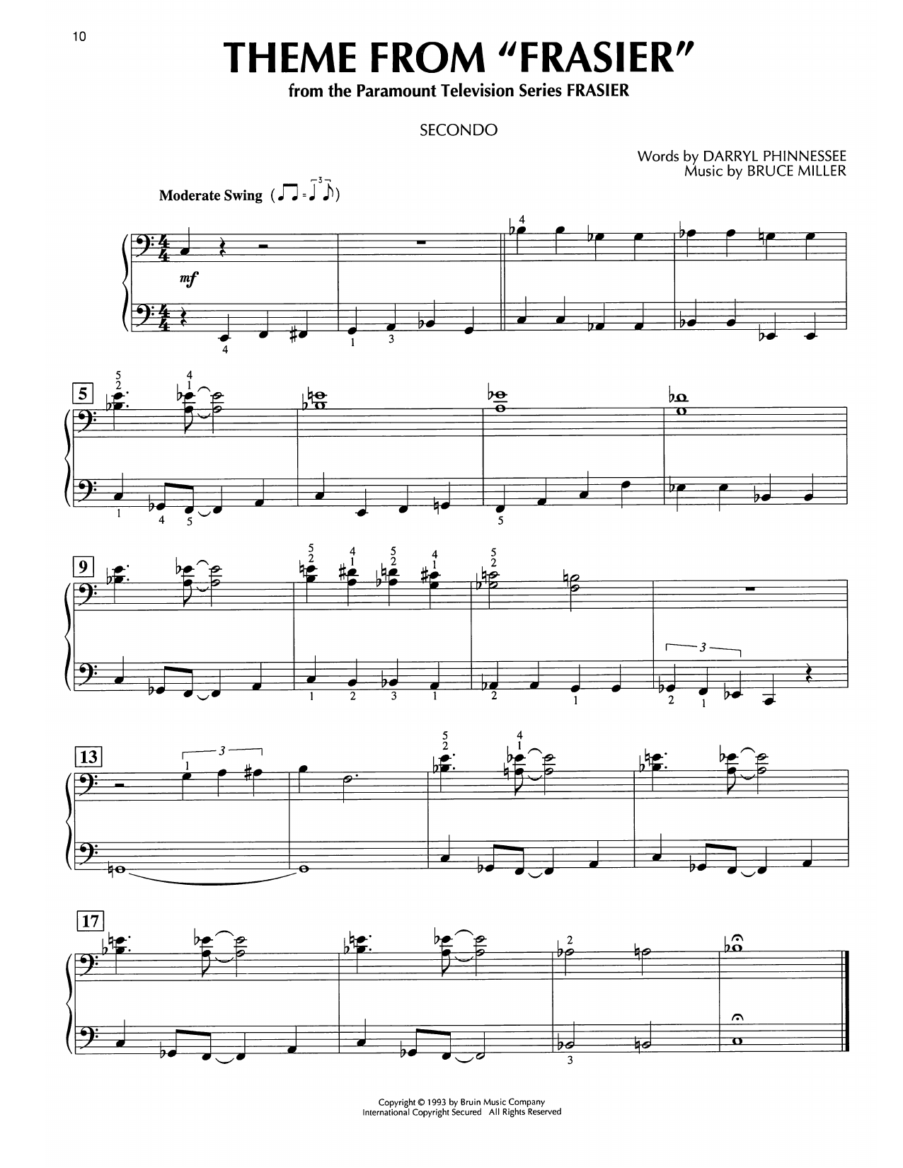 Produktgalerie: Seite 1 von 1 Frasier - End Title (Theme from Frasier), Darryl Phinnessee, Klavier