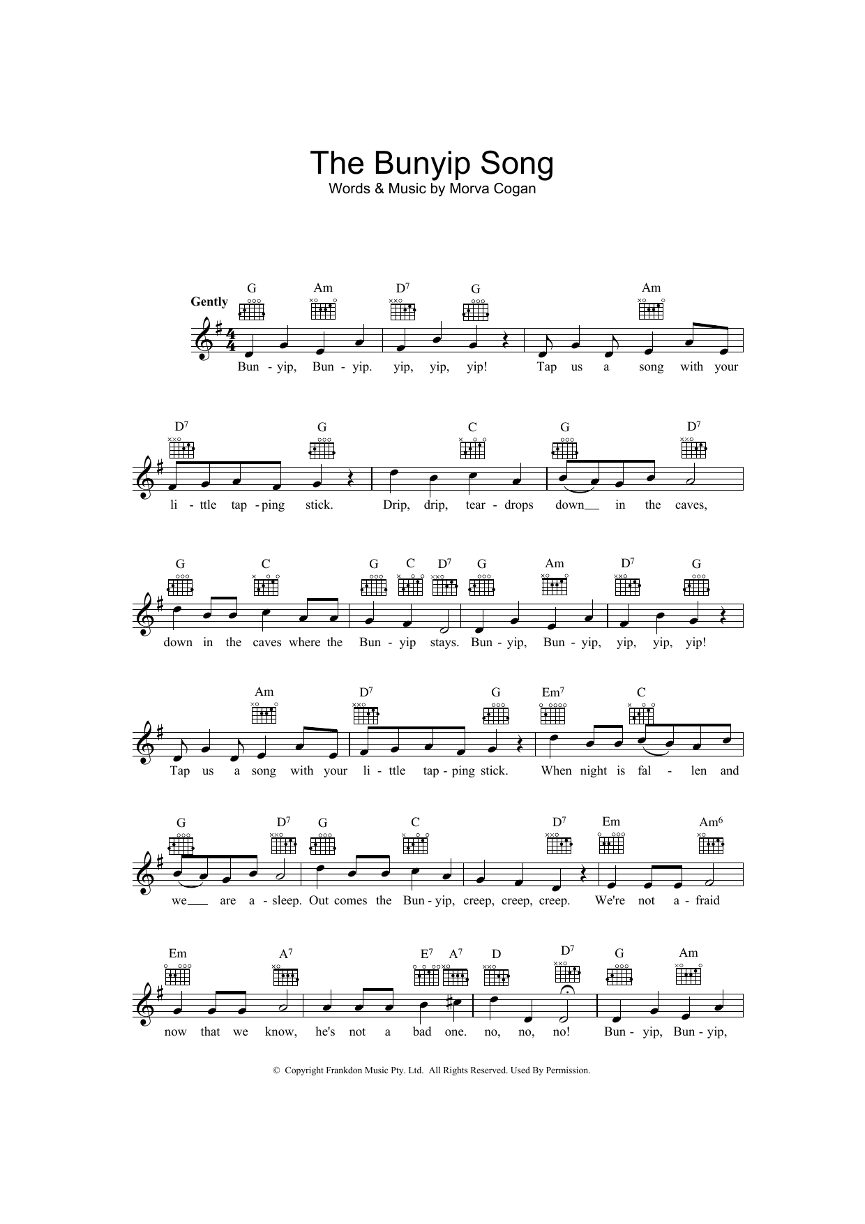 Produktgalerie: Seite 1 von 1 The Bunyip Song, Morva Cogan, Melodieinstrument
