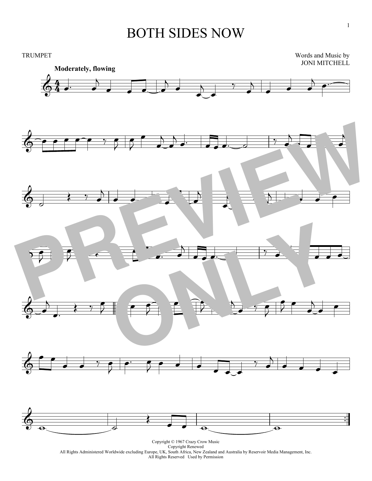 Produktgalerie: Seite 1 von 1 Both Sides Now, Joni Mitchell, Trompete