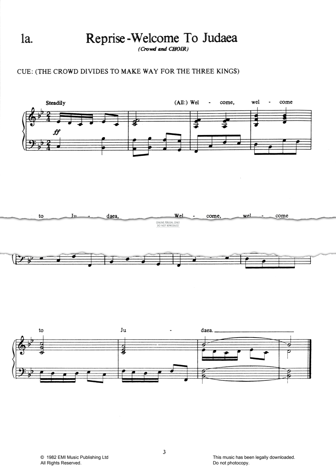 Produktbild zu: Reprise - Welcome To Judaea (from 'The Christmas Dove & The Woodcutter')