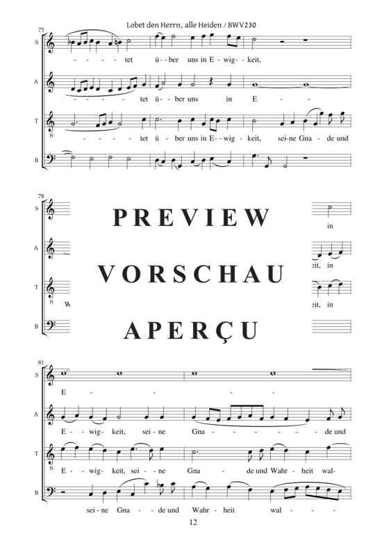 gallery: Motette Lobet den Herrn, alle Heiden BWV 230 , , (Gemischter Chor)