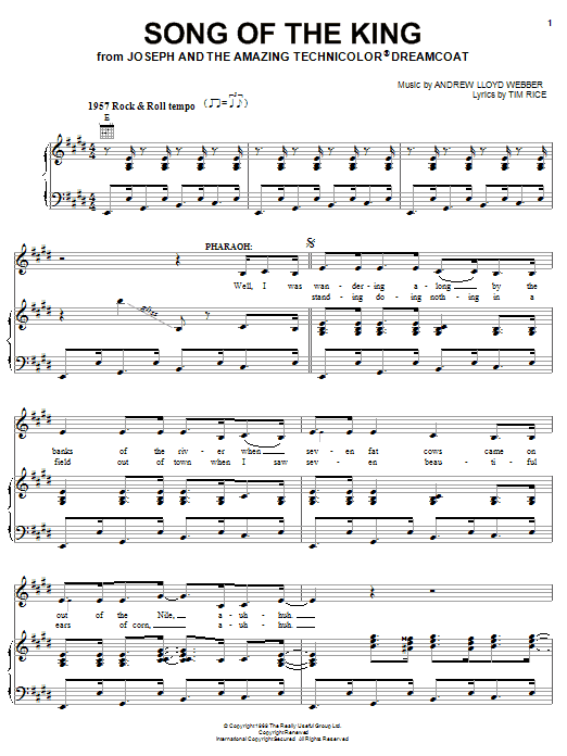 Produktbild zu: Song Of The King (from Joseph And The Amazing Technicolor Dreamcoat)