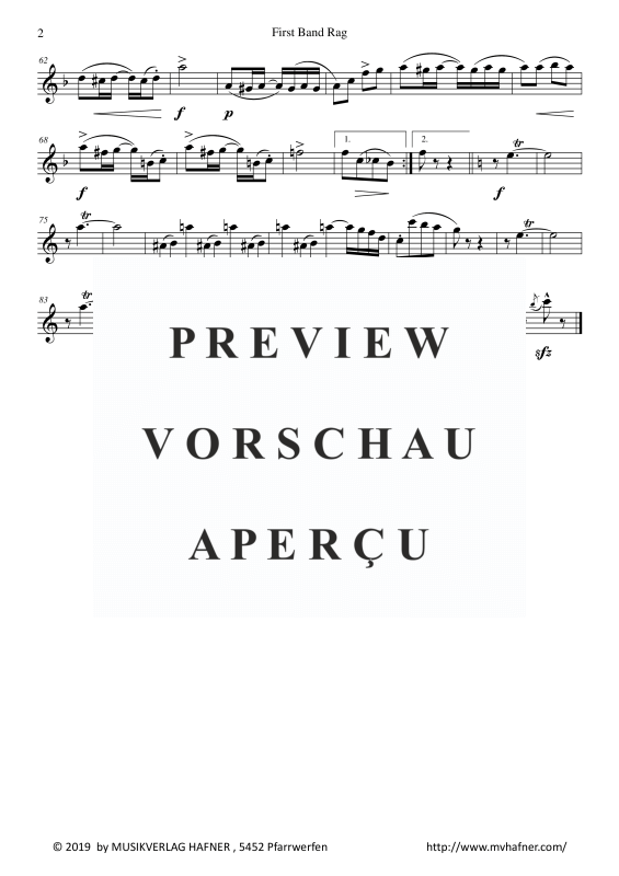 Product gallery: Page 5 of 9 First Band Rag, , (Clarinet Quartet)