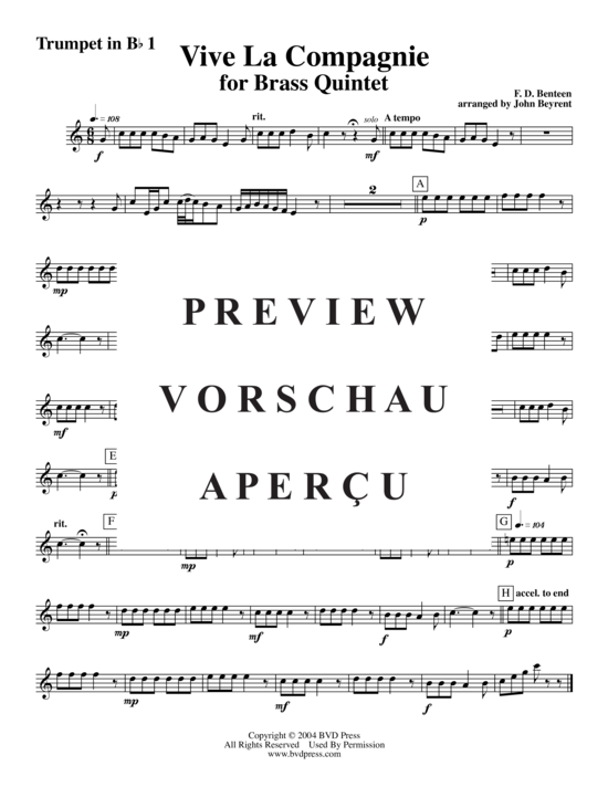Produktgalerie: Seite 4 von 8 Vive La Compagnie , , (Blechbläserquintett)