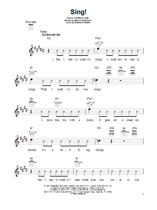 Product gallery: Page 1 of 1 Sing!, Marvin Hamlisch