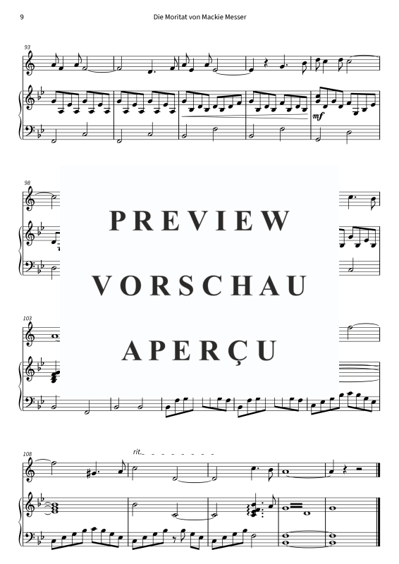gallery: Die Moritat von Mackie Messer, , (Klarinette in B und Klavier)