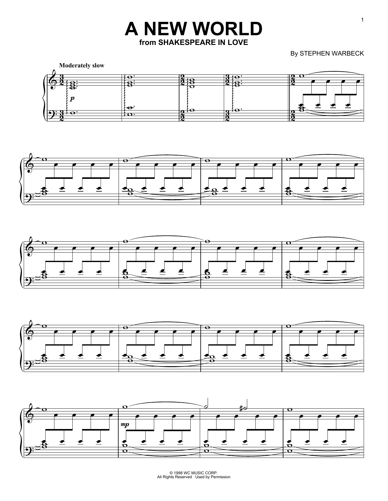 Produktbild zu: A New World (from Shakespeare In Love)