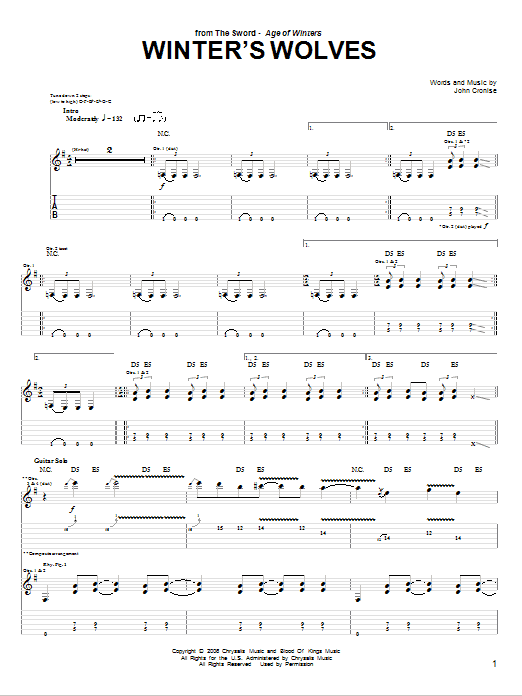 Produktgalerie: Seite 1 von 1 Winter's Wolves, The Sword, Gitarre