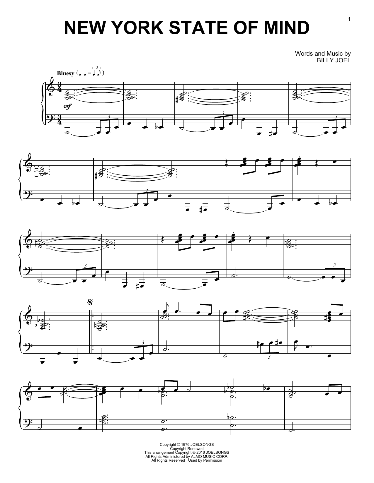 Produktbild zu: New York State Of Mind [Jazz version]