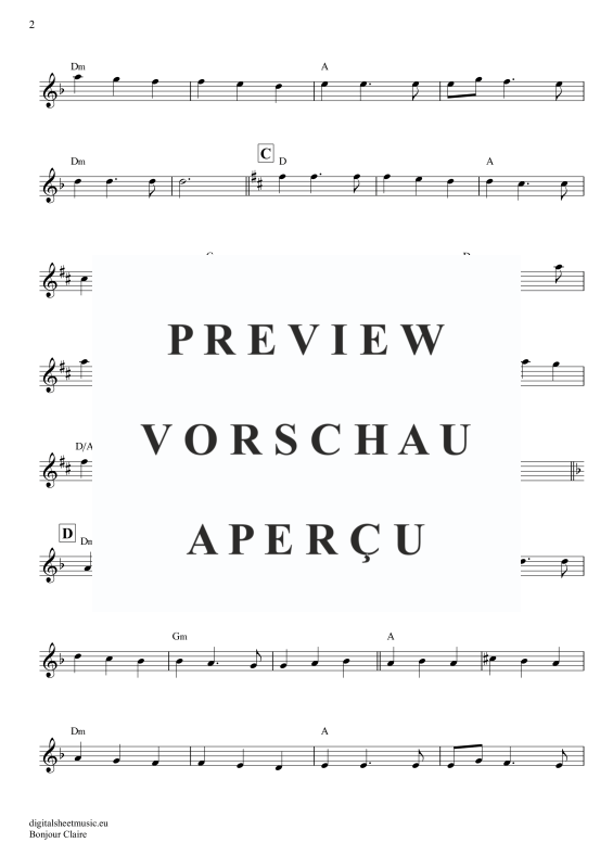 Product gallery: Page 3 of 4 Bonjour Claire, Traditional, (Keyboard)