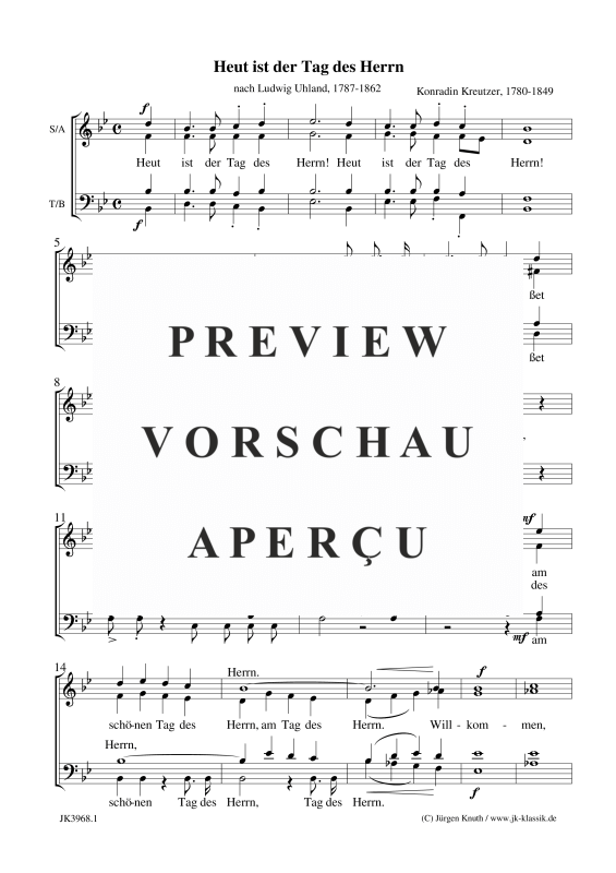 gallery: Heut ist der Tag des Herrn, , (Gemischter Chor)