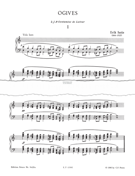 Produktgalerie: Seite 1 von 1 Ogives, Erik Satie, Klavier