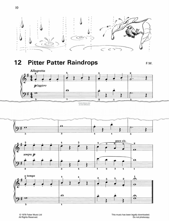 Produktgalerie: Seite 1 von 1 Pitter Patter Raindrops, Fanny Waterman, Klavier